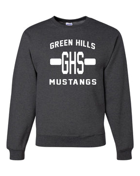 Green Hills non hooded sweatshirt Design 19