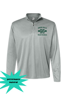 Green Hills Quarter Zip Long Sleeve Shirt Design 19