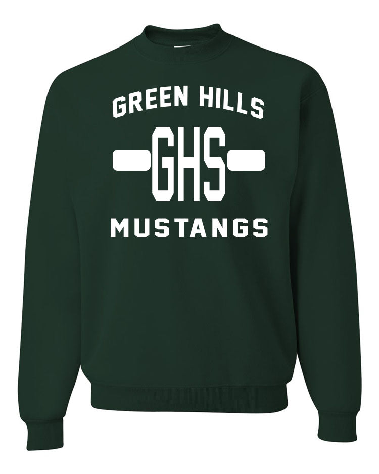 Green Hills non hooded sweatshirt Design 19