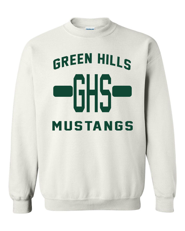 Green Hills non hooded sweatshirt Design 19