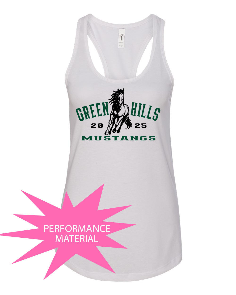 Green Hills Performance Racerback Tank Top Design 20