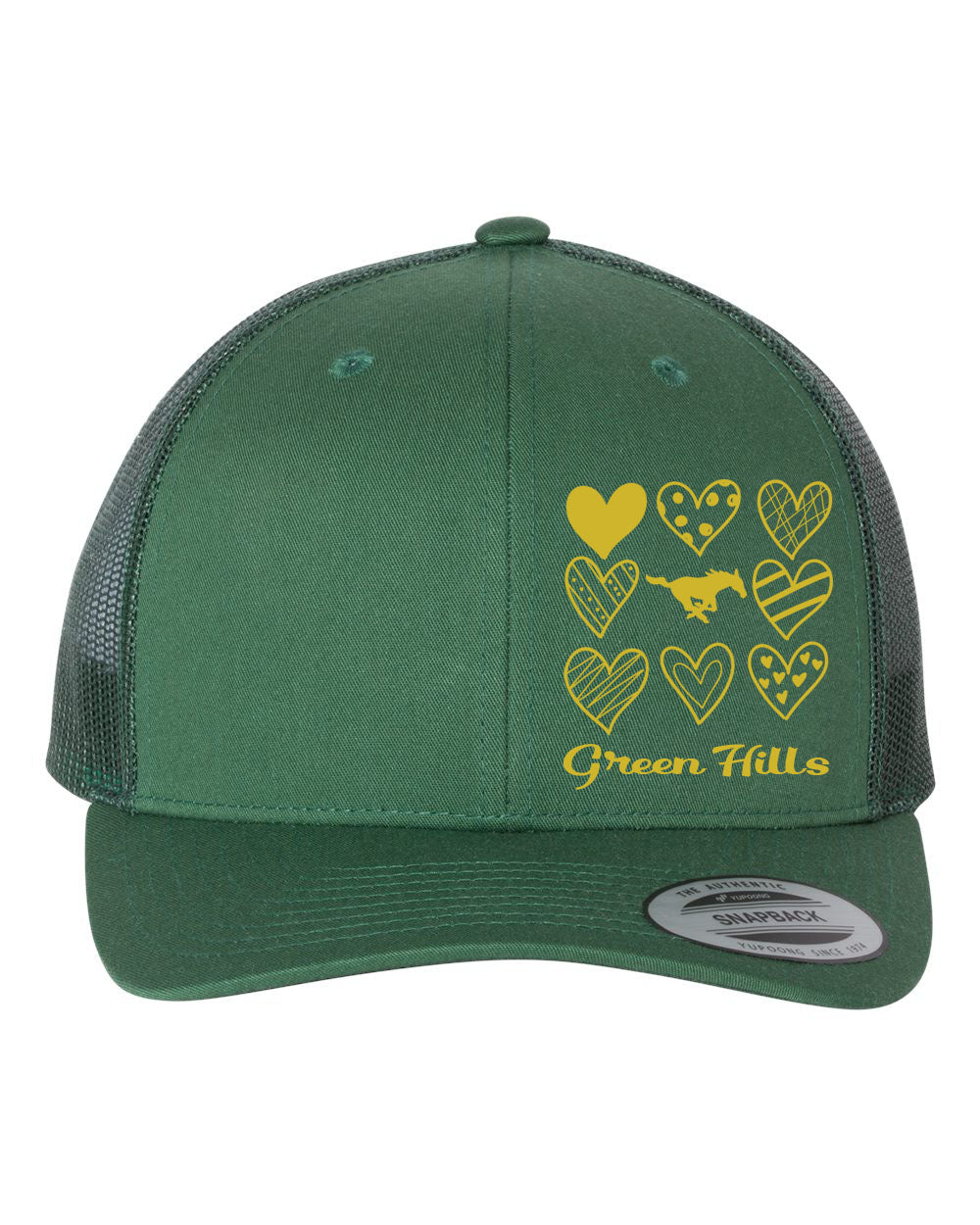 Green Hills Trucker Hat Design 18