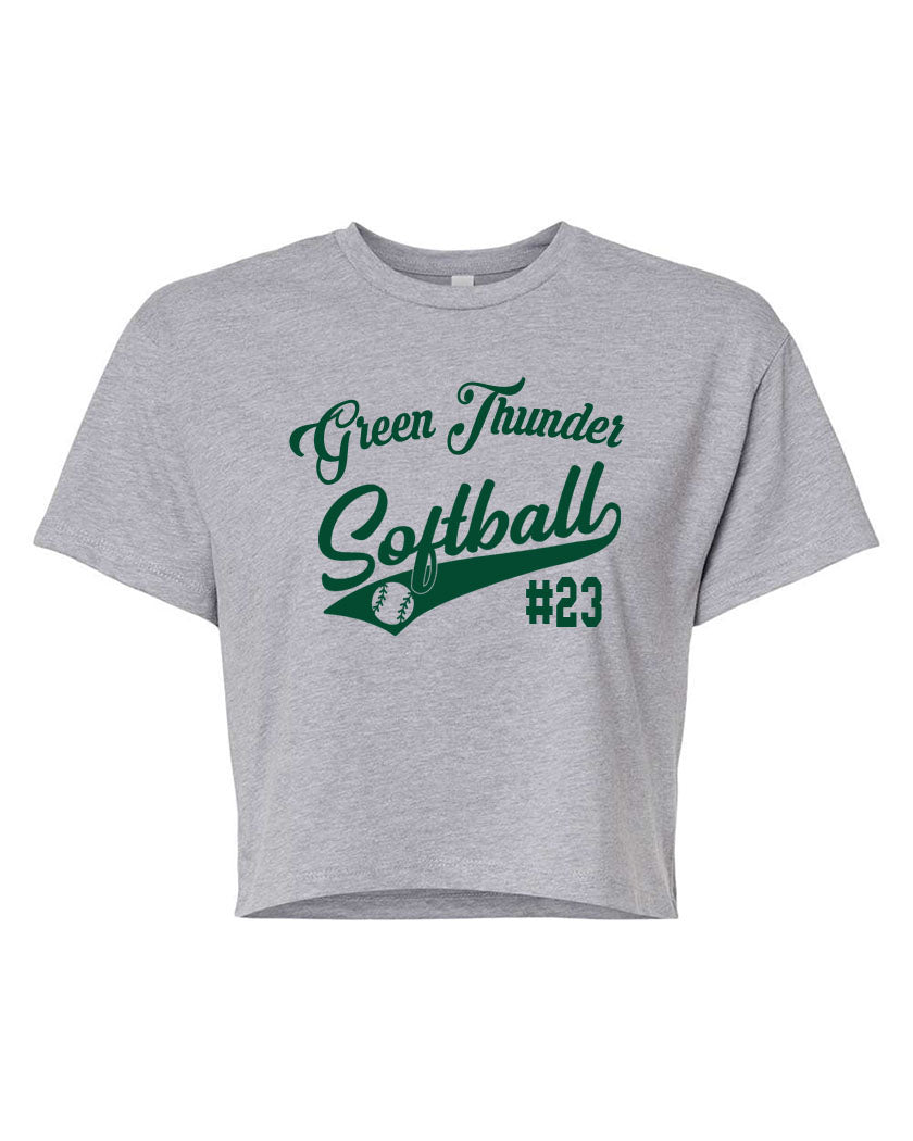 Green Thunder Design 2 crop top