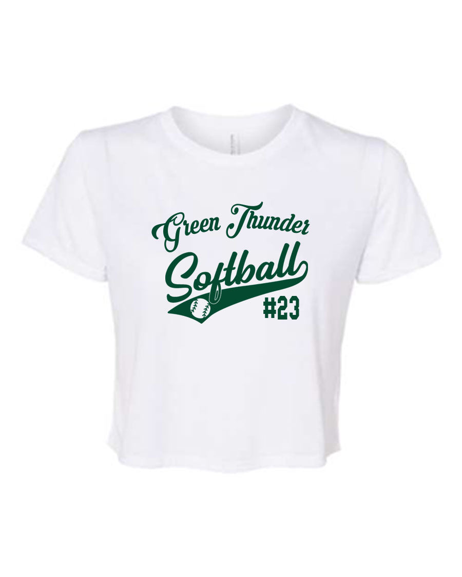 Green Thunder Design 2 crop top