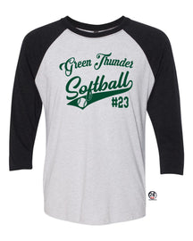 Green Thunder Design 2 raglan shirt