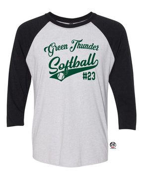 Green Thunder Design 2 raglan shirt