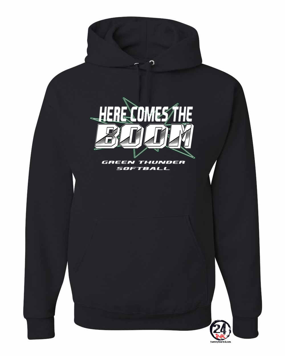 Green Thunder Design 3 Hooded Sweatshirt