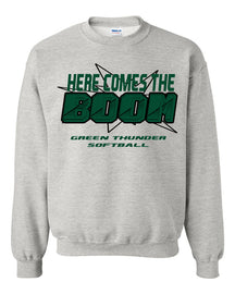 Green Thunder Design 3 non hooded sweatshirt