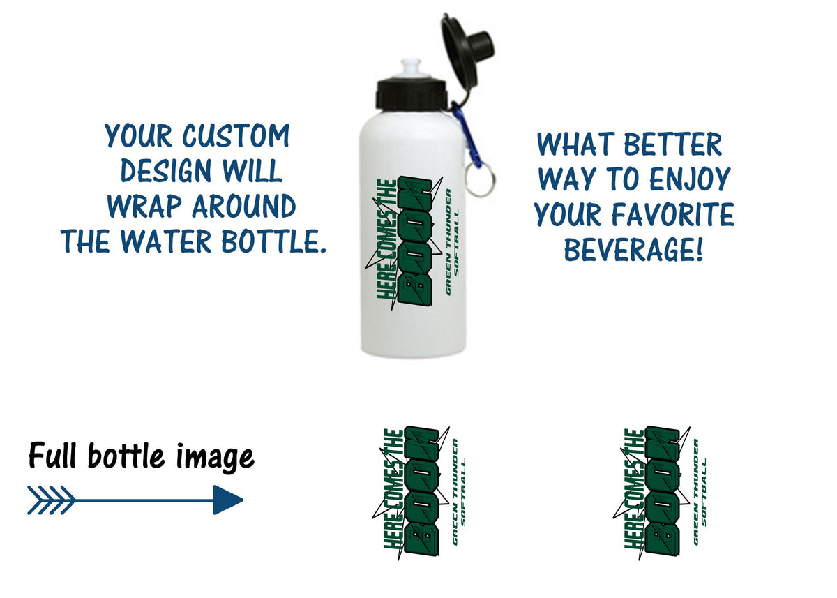 Green Thunder Design 3 Water Bottle