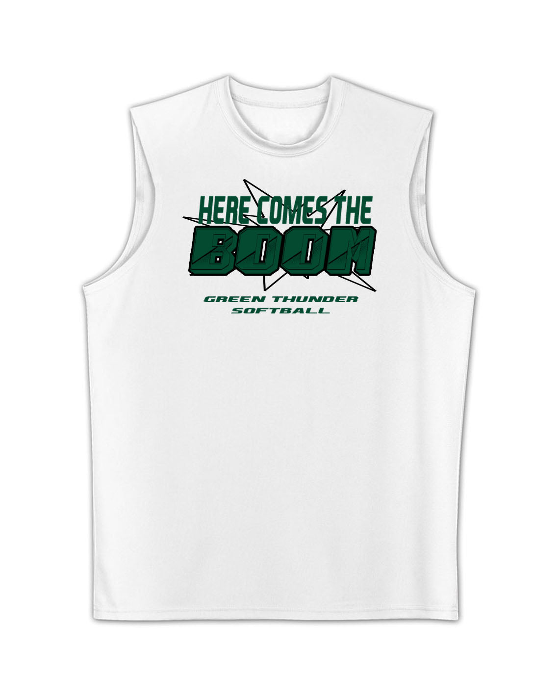 Green Thunder Design 3 Men's Performance Tank Top