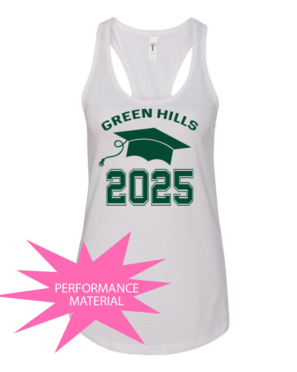 Green Hills 2025  Design 1 Performance Racerback Tank Top