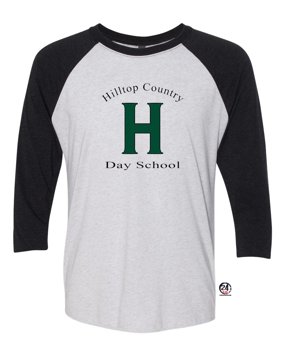 Hilltop School design 6 raglan shirt