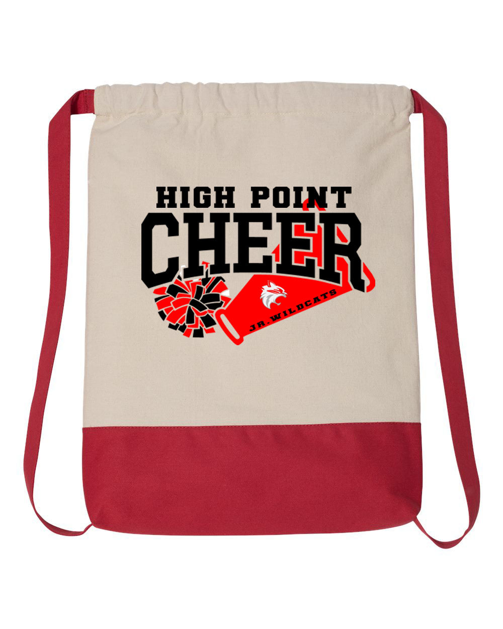 High Point Cheer Design 1 Drawstring Bag