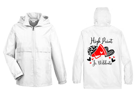 High Point cheer design 6 Zip up lightweight rain jacket