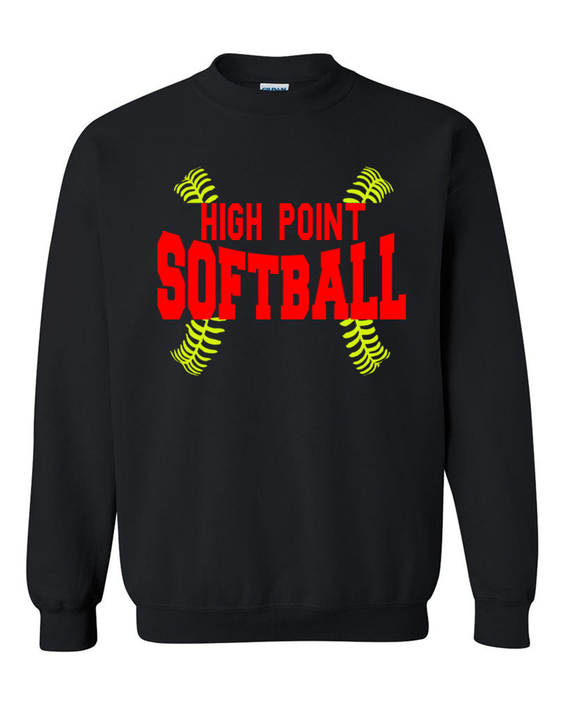 High Point Softball non hooded sweatshirt Design 1