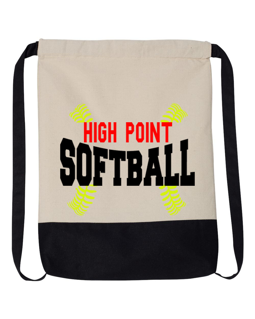 High Point Softball Design 1 Drawstring Bag