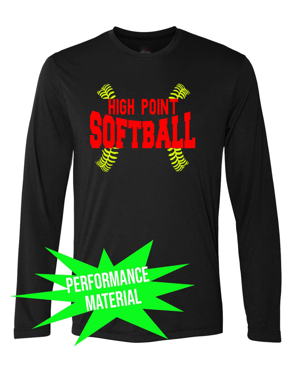 High Point Softball Performance Material Design 1 Long Sleeve Shirt