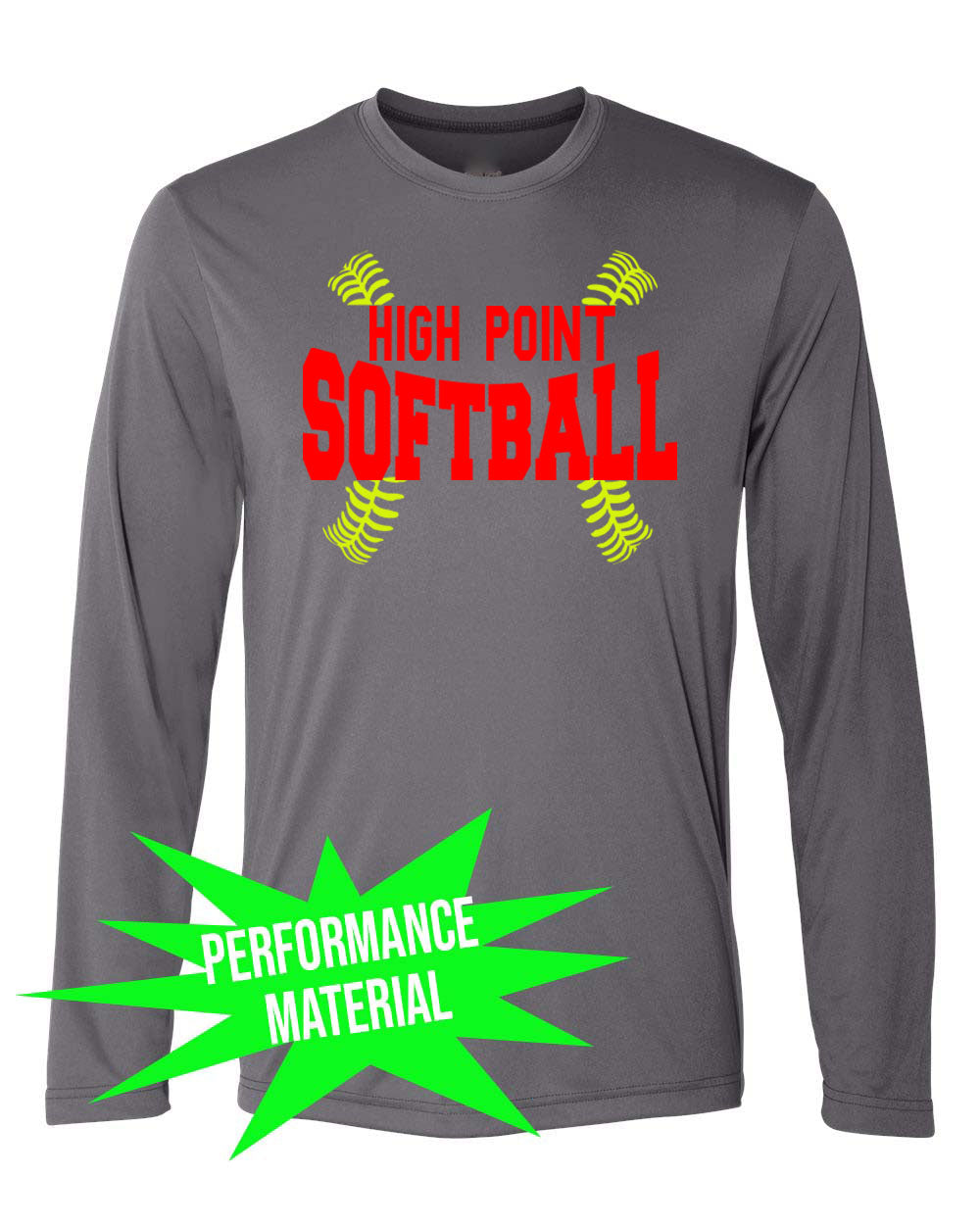 High Point Softball Performance Material Design 1 Long Sleeve Shirt