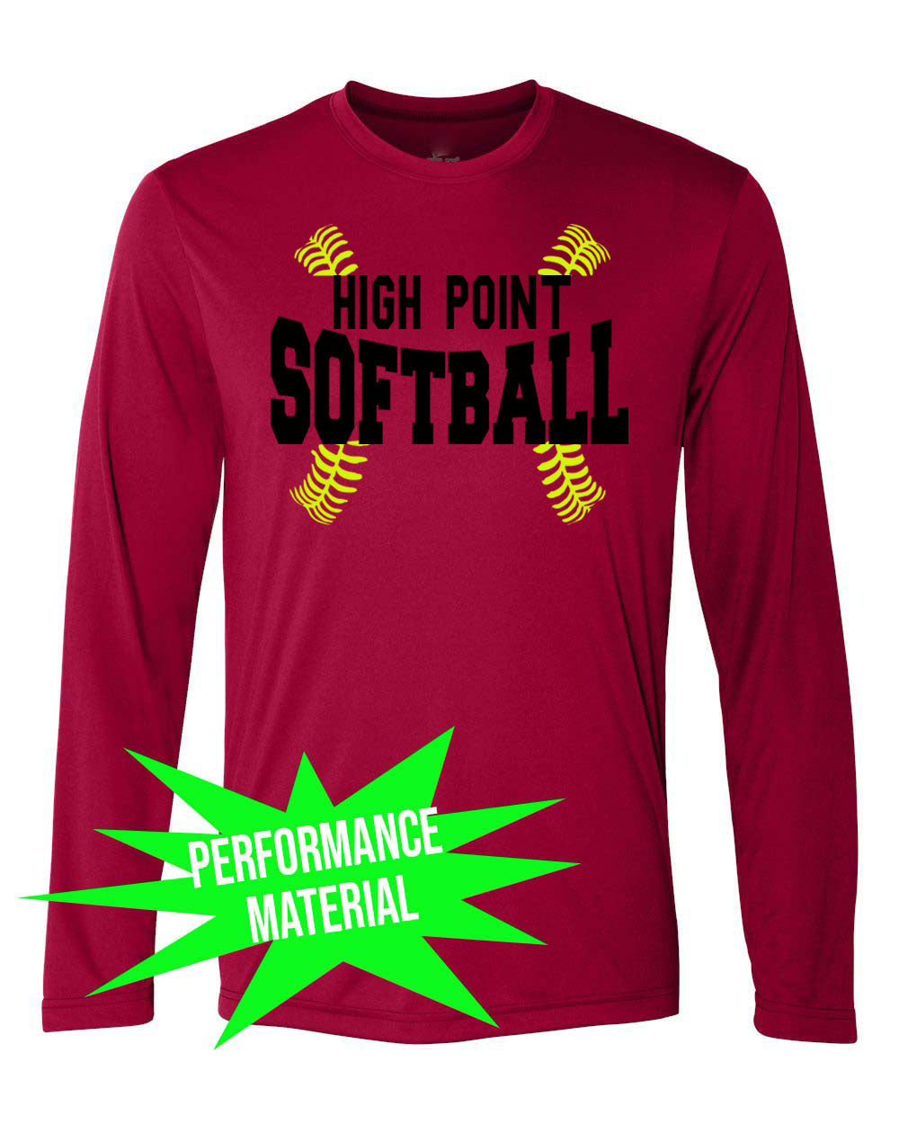 High Point Softball Performance Material Design 1 Long Sleeve Shirt
