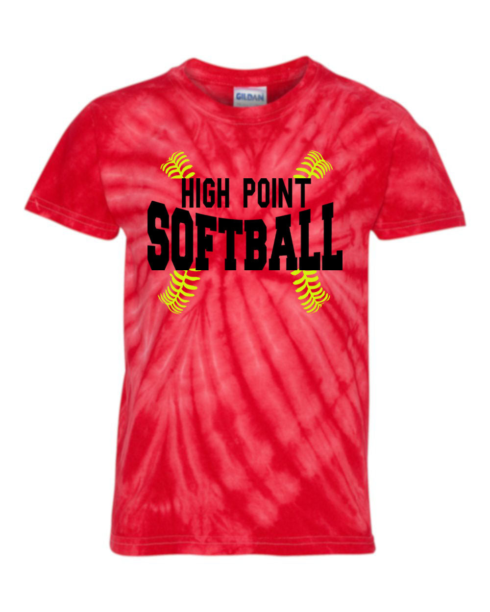 High Point Softball Tie Dye t-shirt Design 1