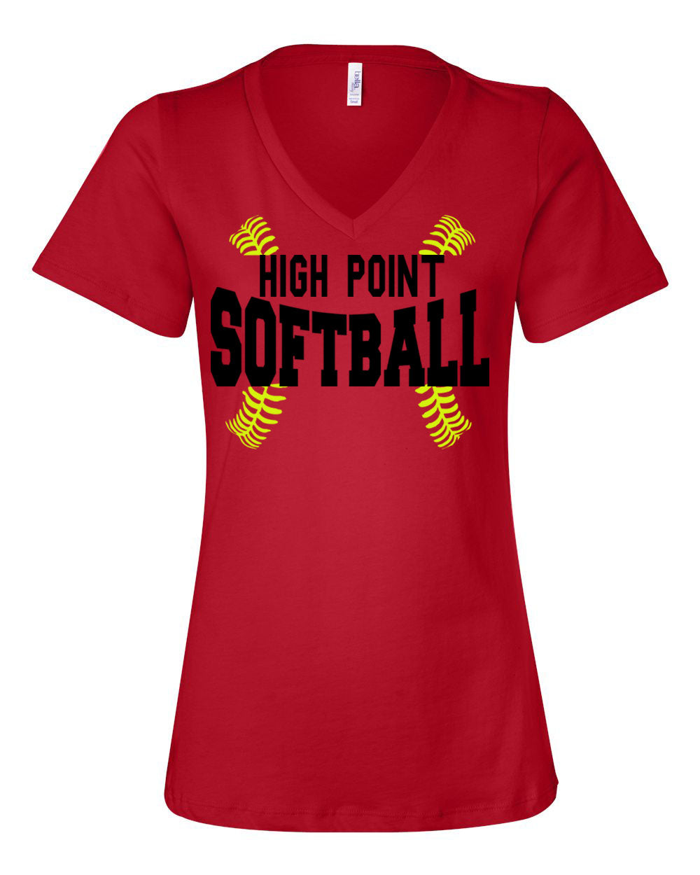 High Point Softball Design 1 V-neck T-Shirt