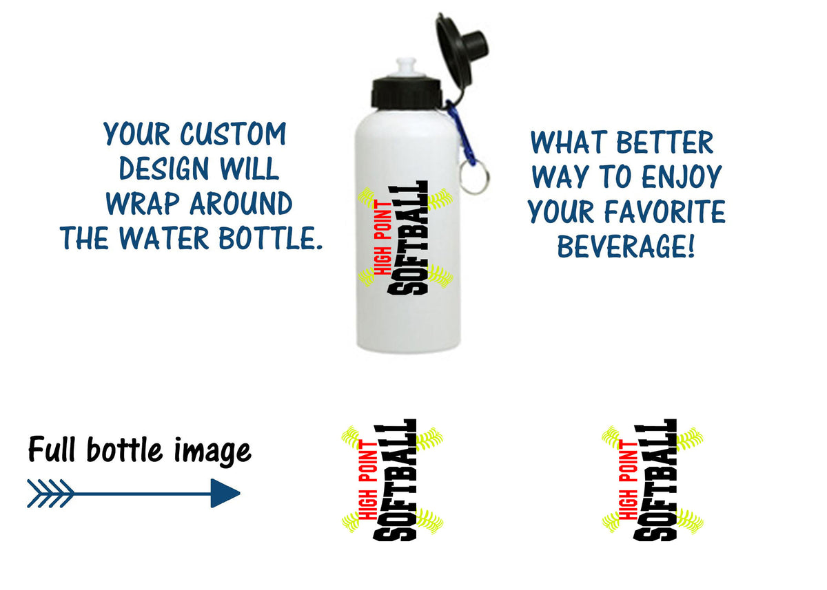 High Point Softball Design 1 Water Bottle