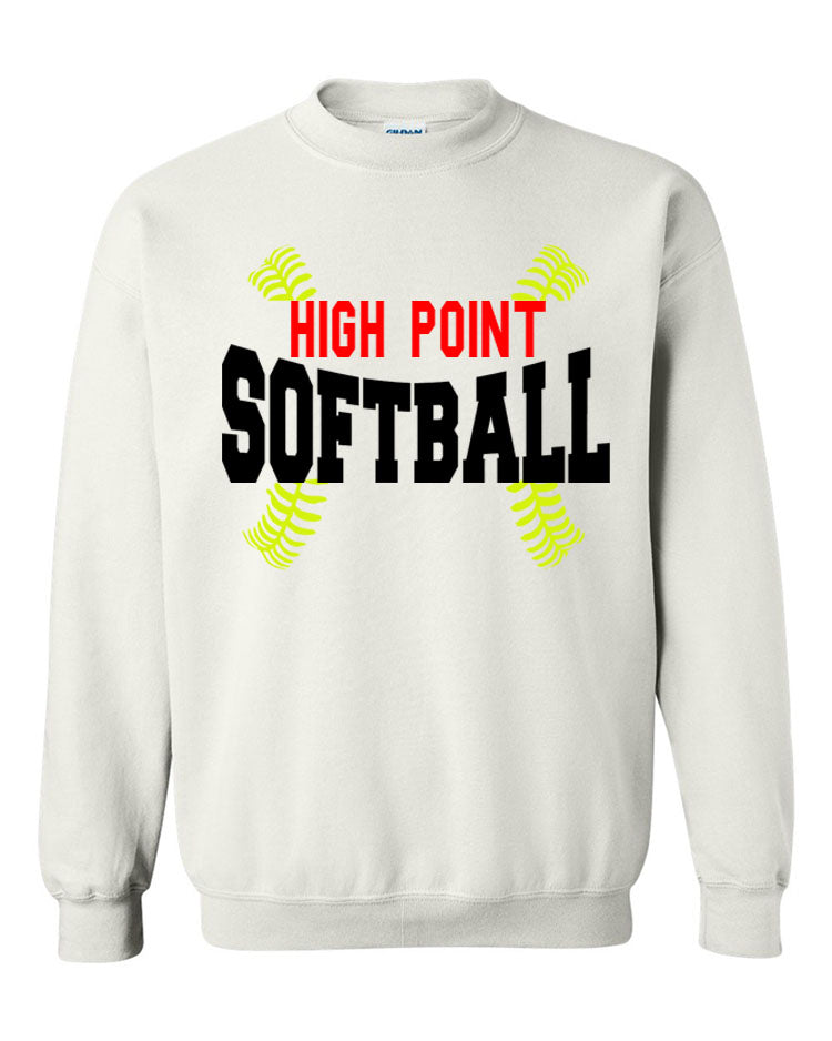 High Point Softball non hooded sweatshirt Design 1