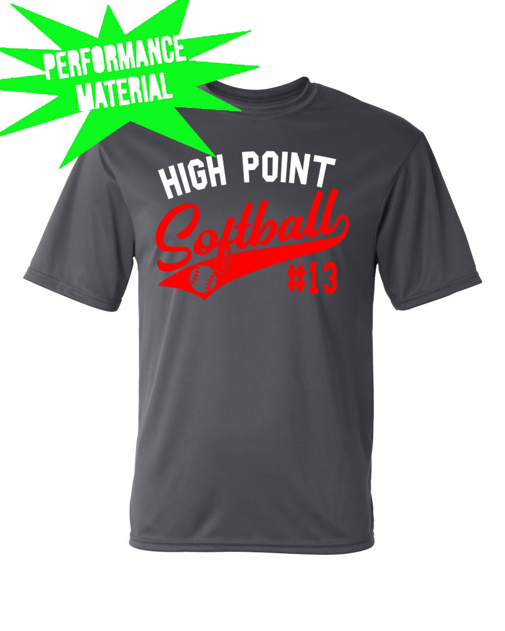 High Point Softball Performance Material design 2 T-Shirt