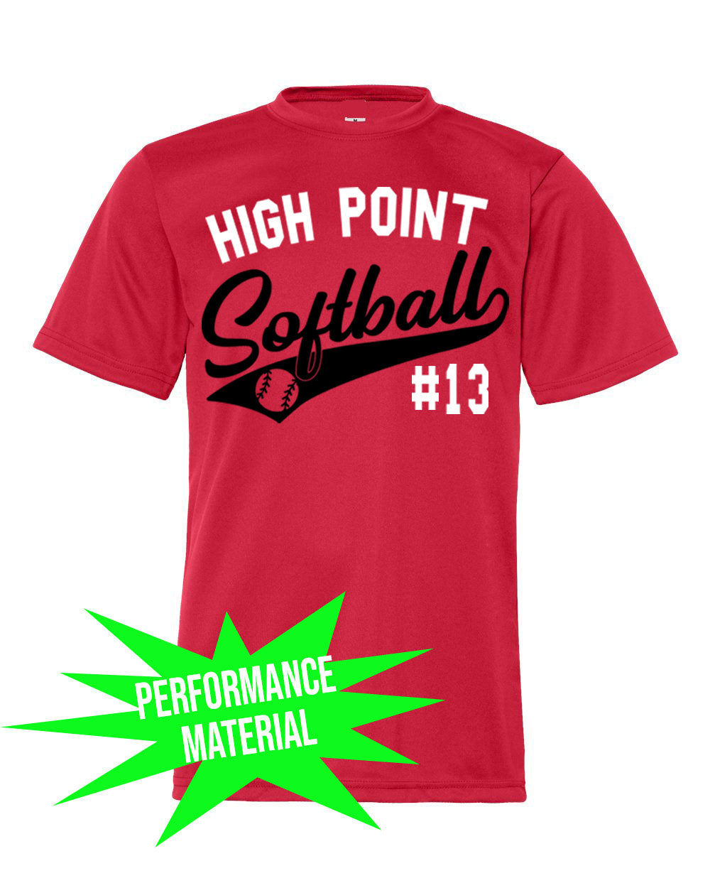 High Point Softball Performance Material design 2 T-Shirt