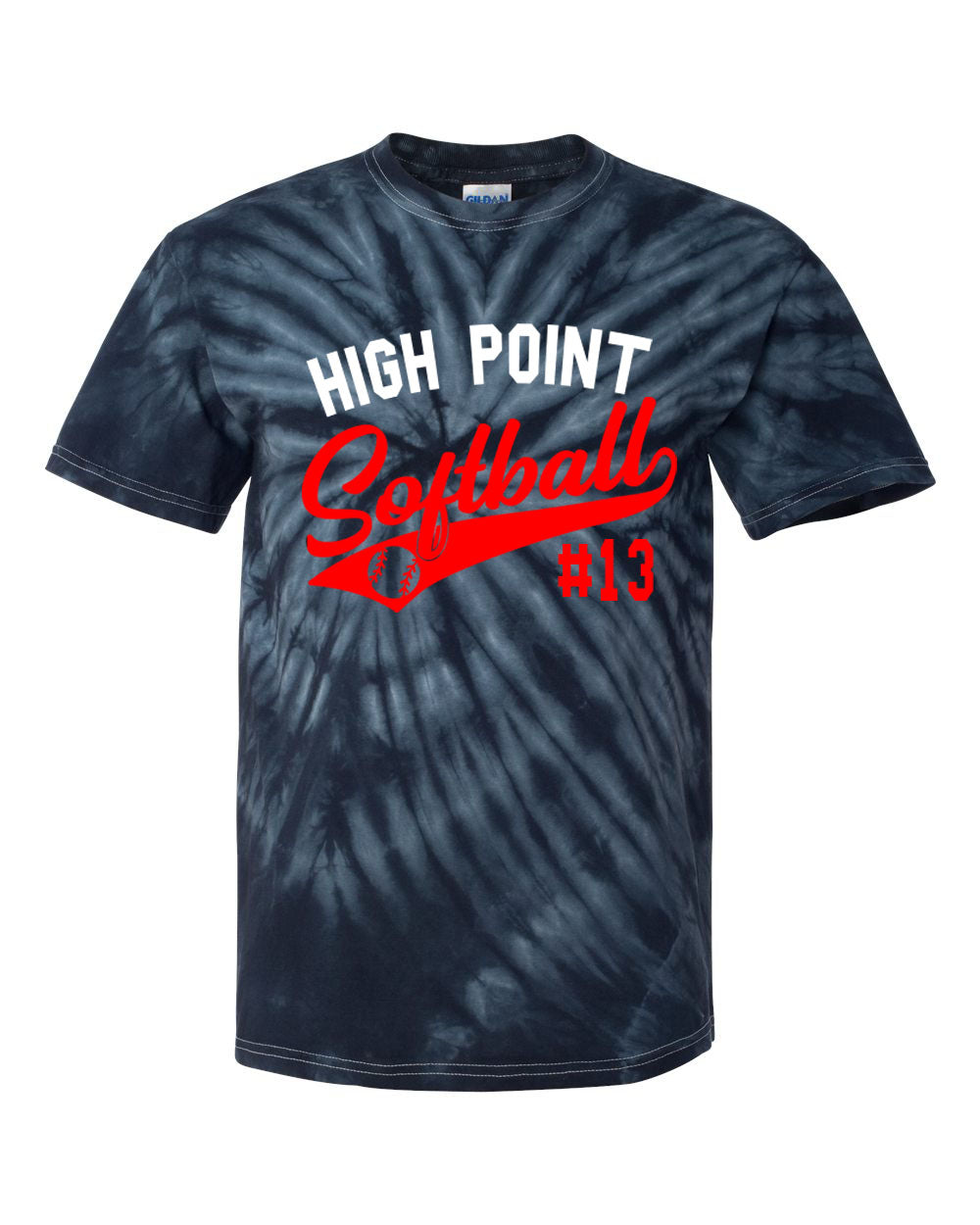 High Point Softball Tie Dye t-shirt Design 2