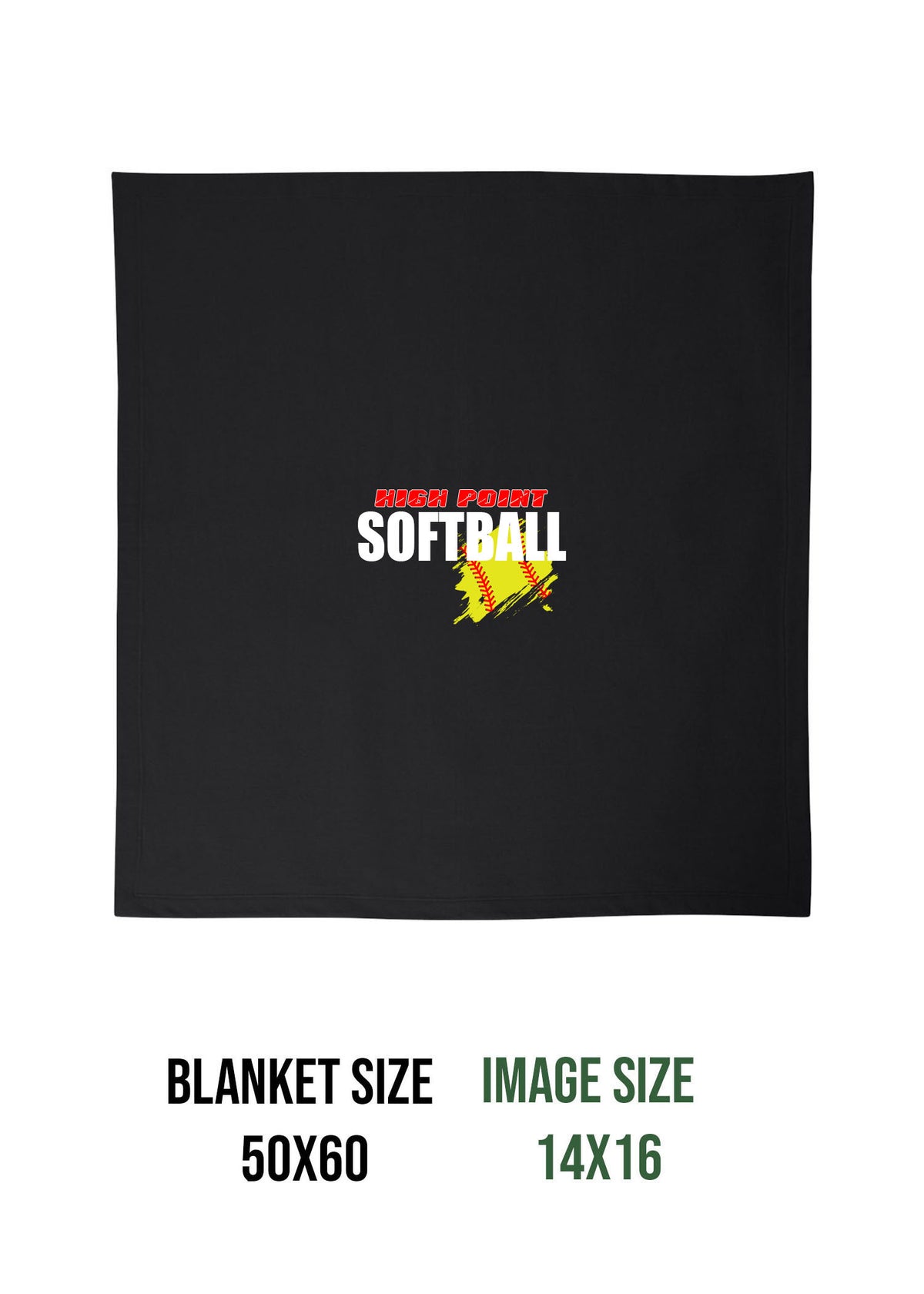 High Point Softball Design 3 Blanket
