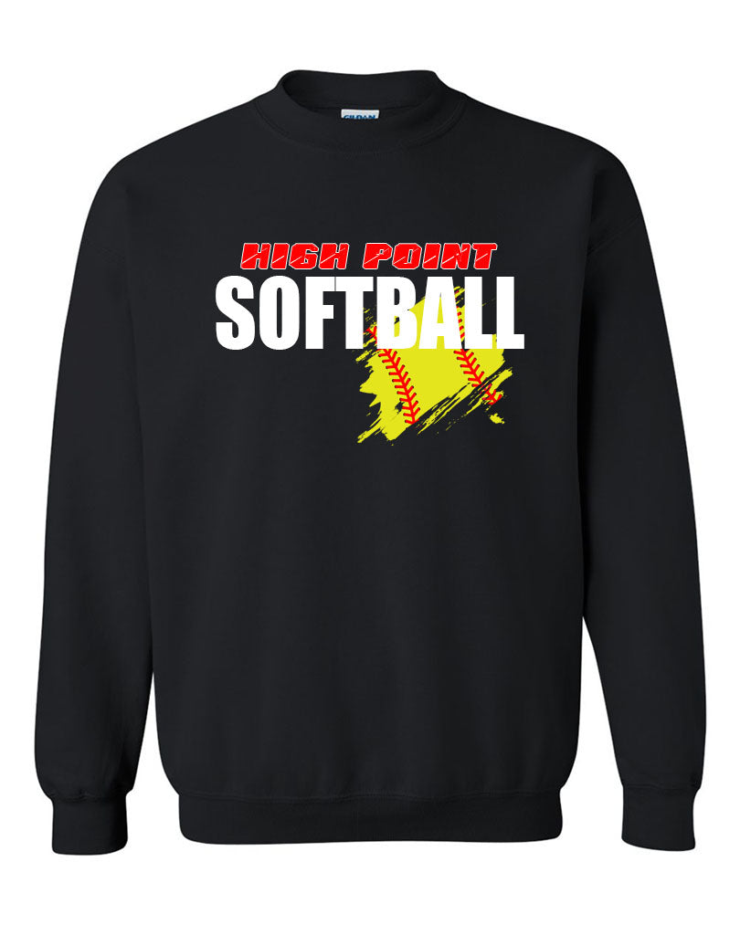 High Point Softball non hooded sweatshirt Design 3