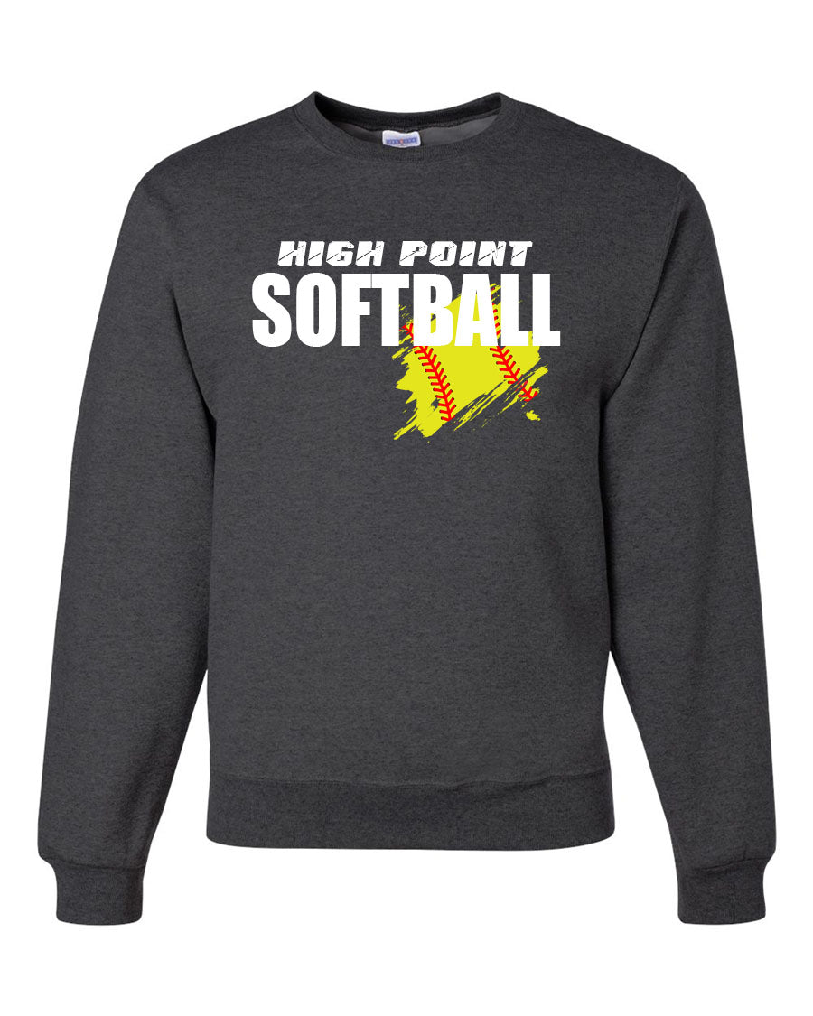 High Point Softball non hooded sweatshirt Design 3