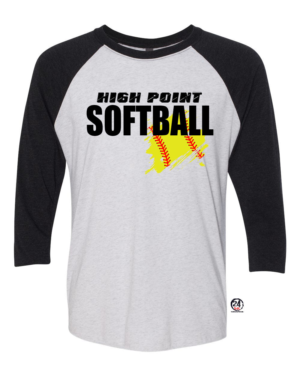 High Point Softball design 3 raglan shirt