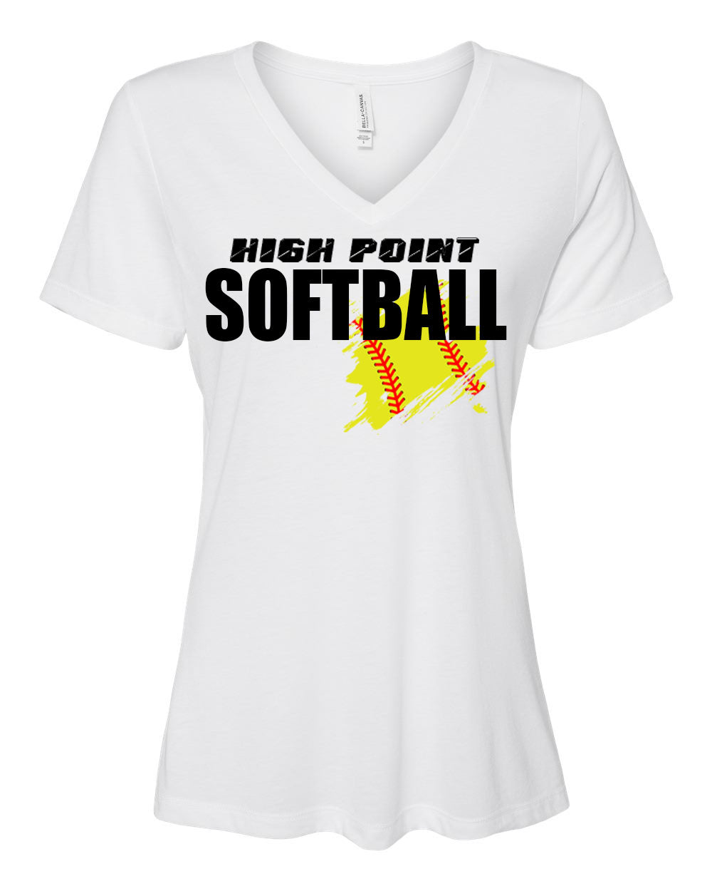 High Point Softball Design 3 V-neck T-Shirt