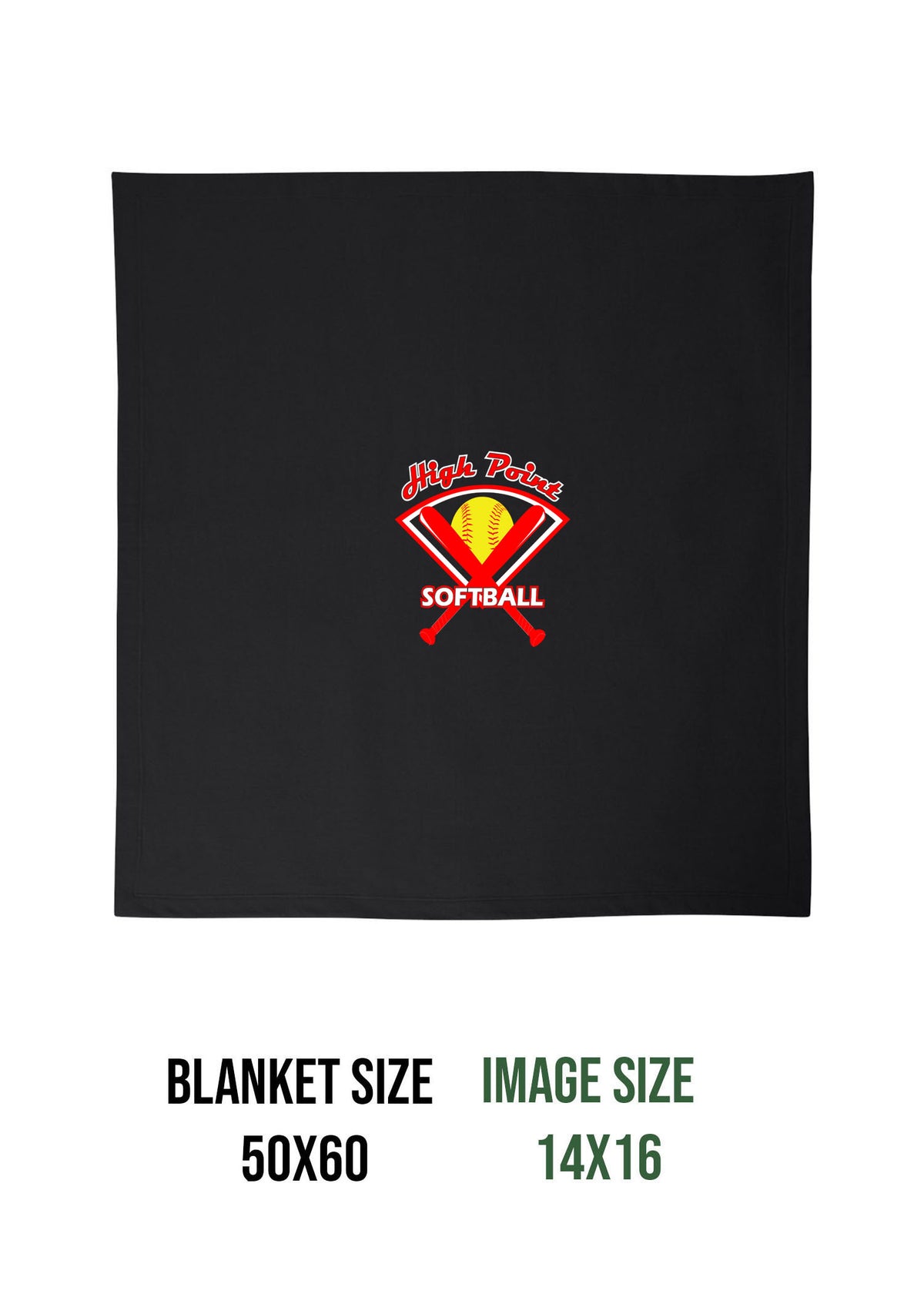 High Point Softball Design 4 Blanket