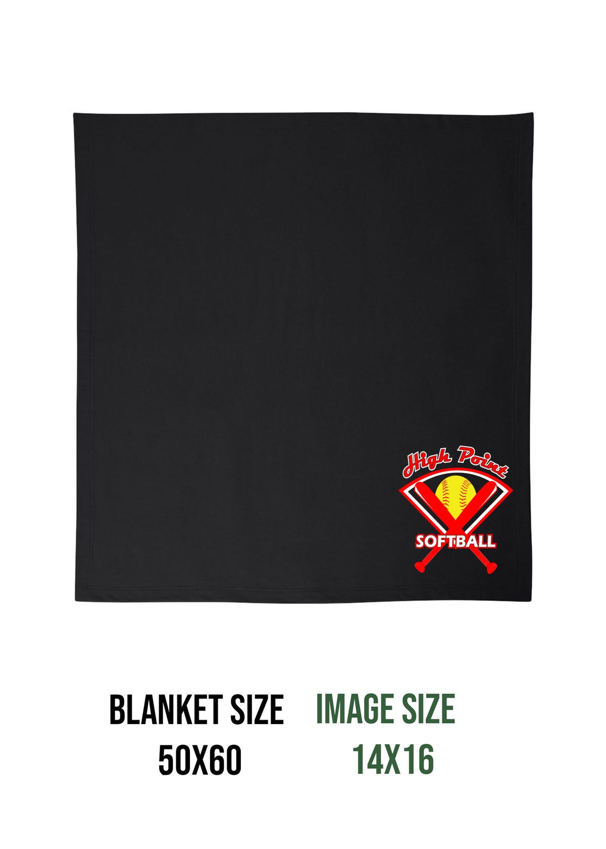 High Point Softball Design 4 Blanket