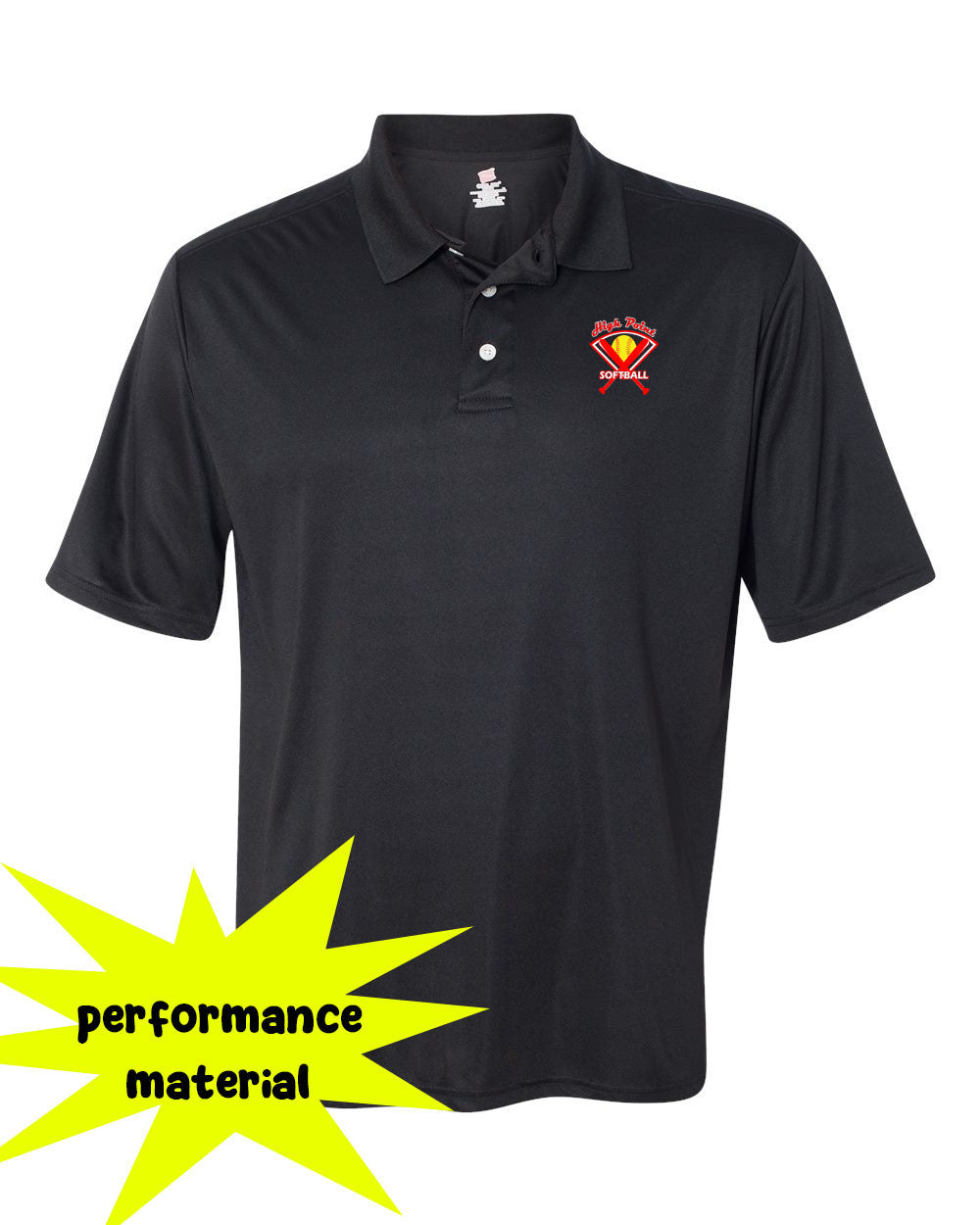 High Point Softball Design 4 Performance Material Polo T-Shirt