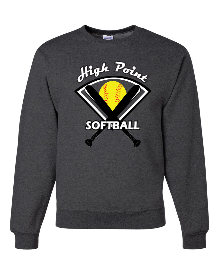 High Point Softball non hooded sweatshirt Design 4