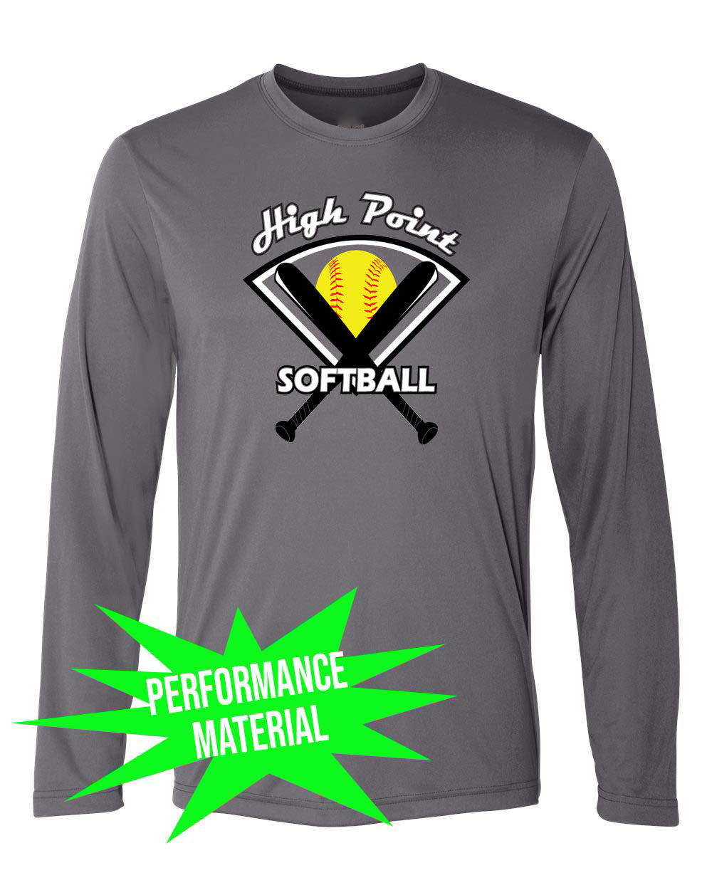 High Point Softball Performance Material Design 4 Long Sleeve Shirt