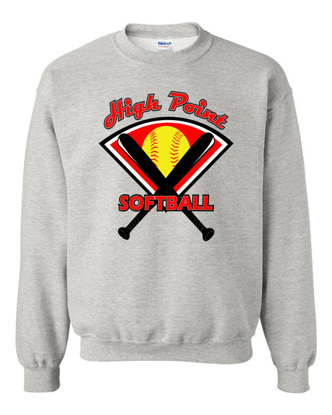 High Point Softball non hooded sweatshirt Design 4
