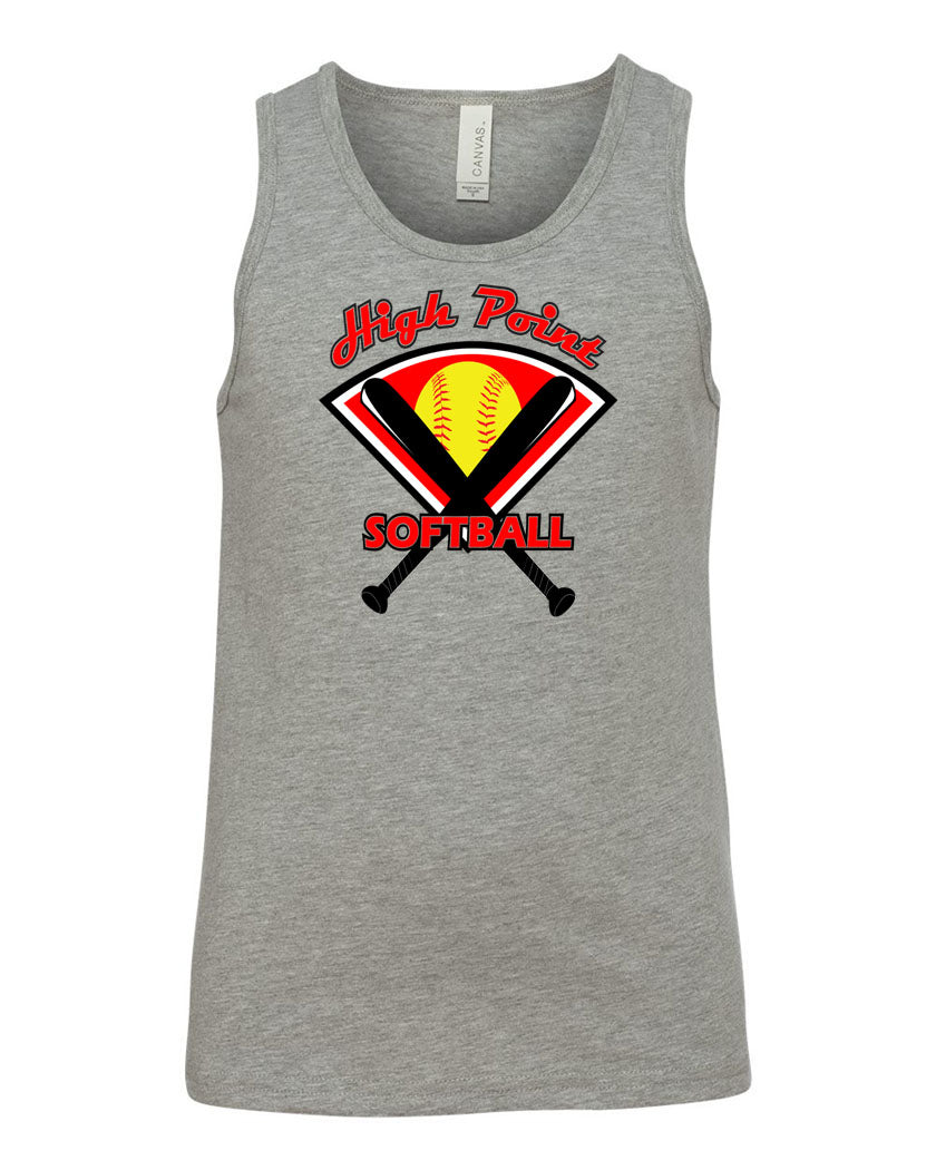 High Point Softball design 4 Ladies Muscle Tank Top