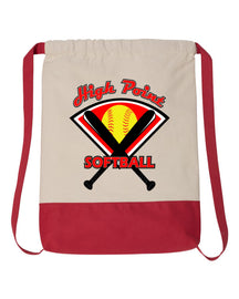 High Point Softball Design 4 Drawstring Bag