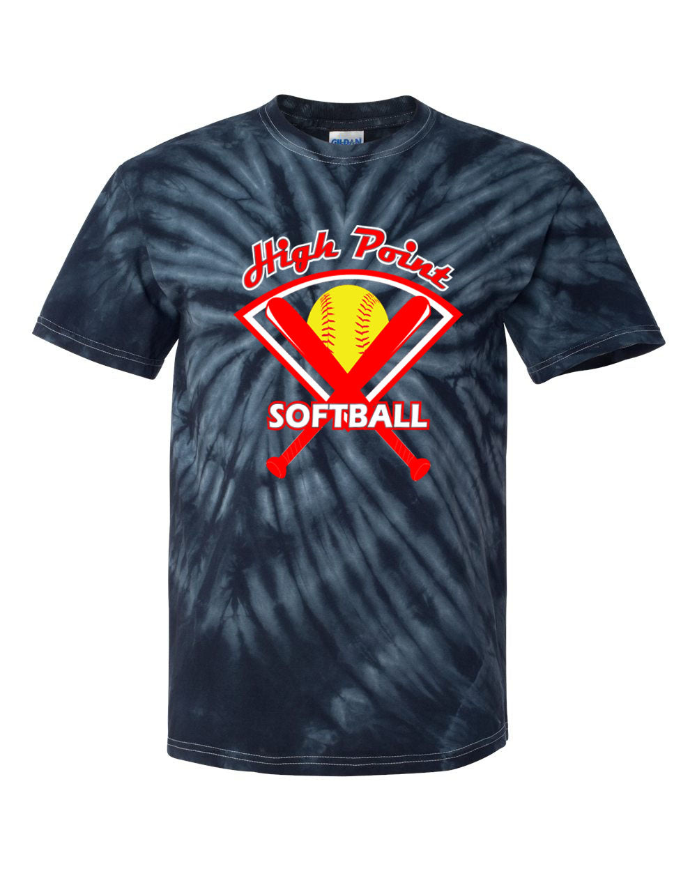 High Point Softball Tie Dye t-shirt Design 4