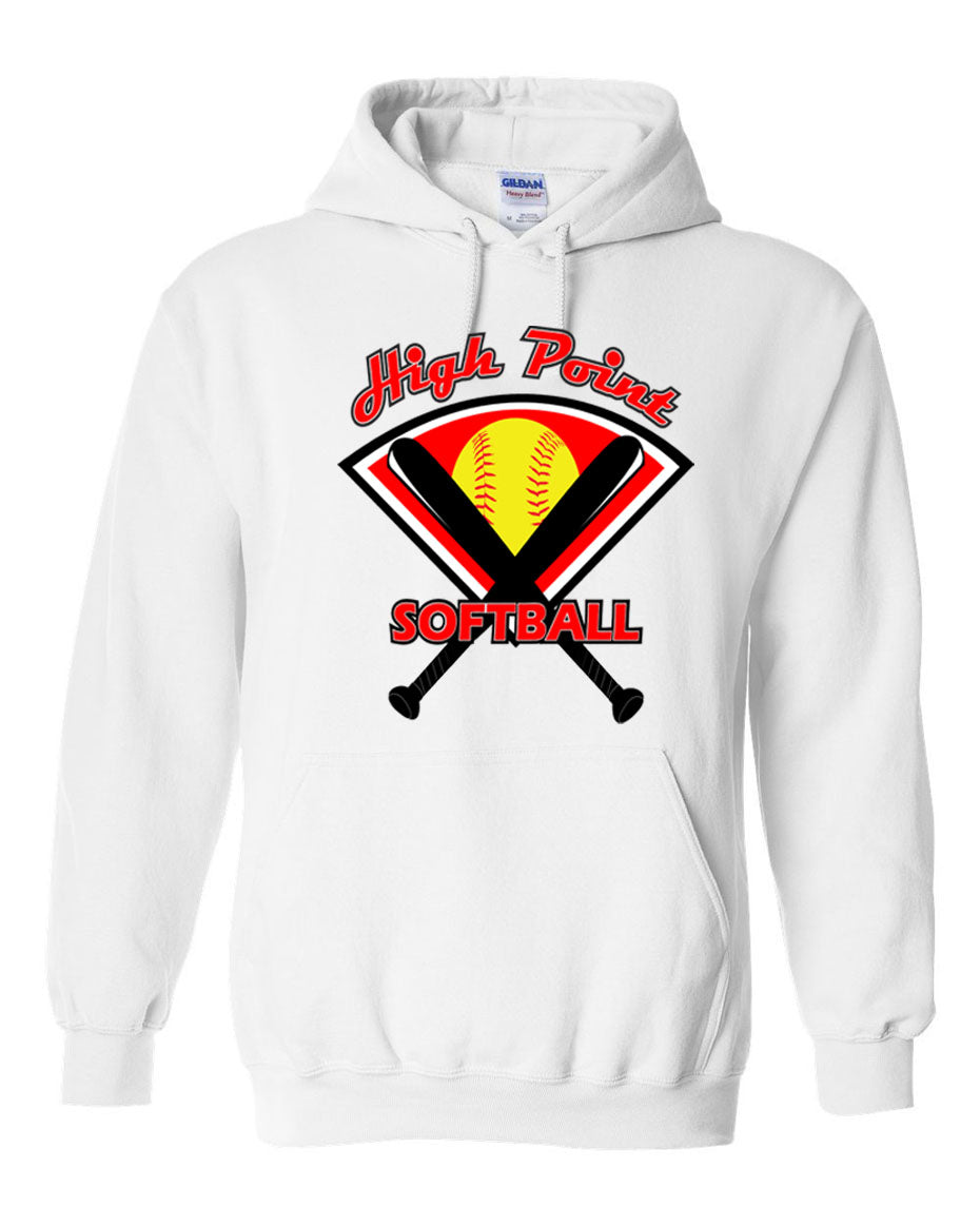 High Point Softball Design 4 Hooded Sweatshirt