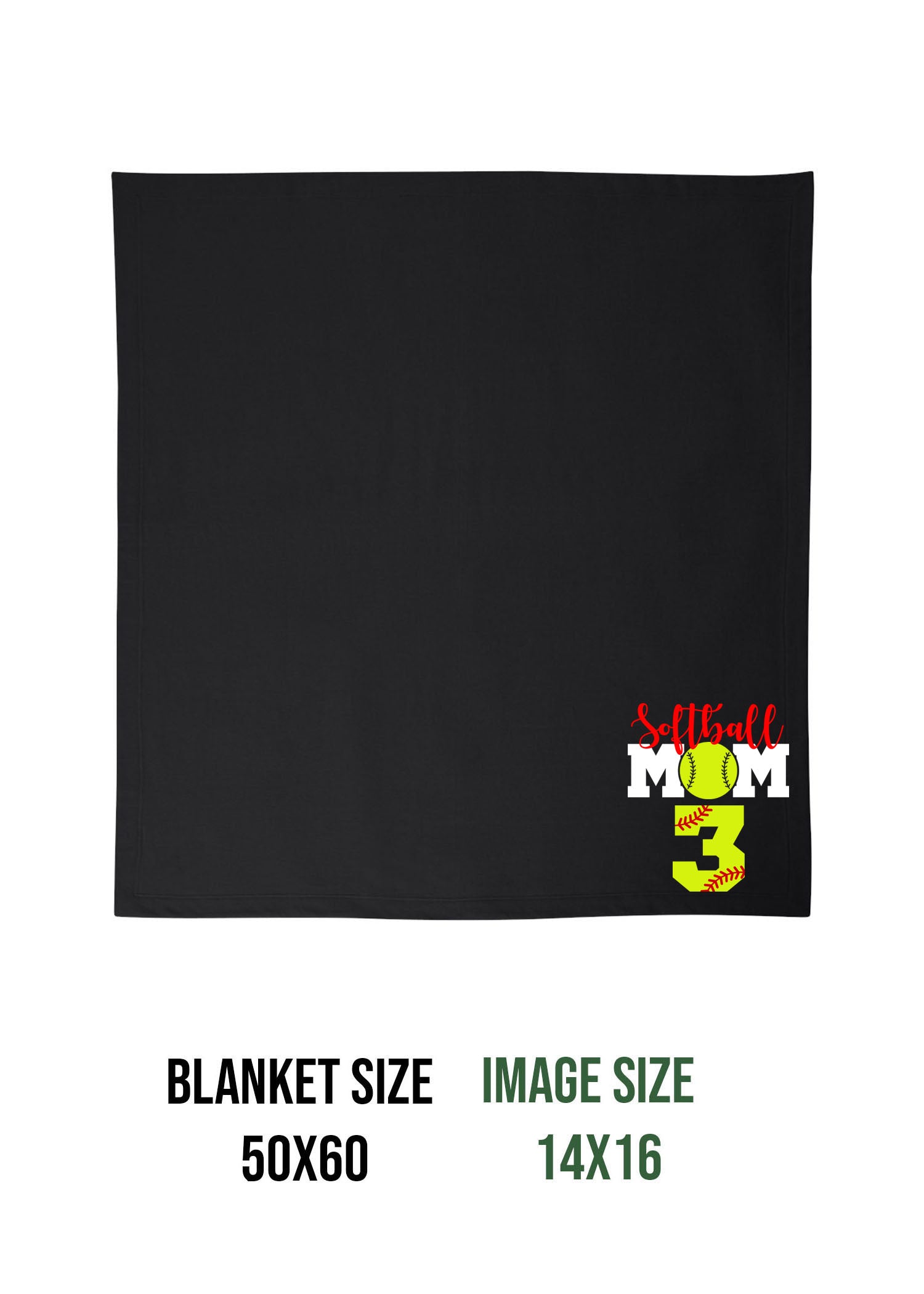 High Point Softball Design 6 Blanket