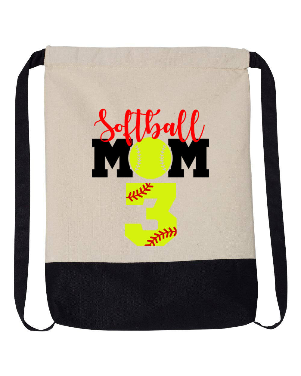 High Point Softball Design 6 Drawstring Bag