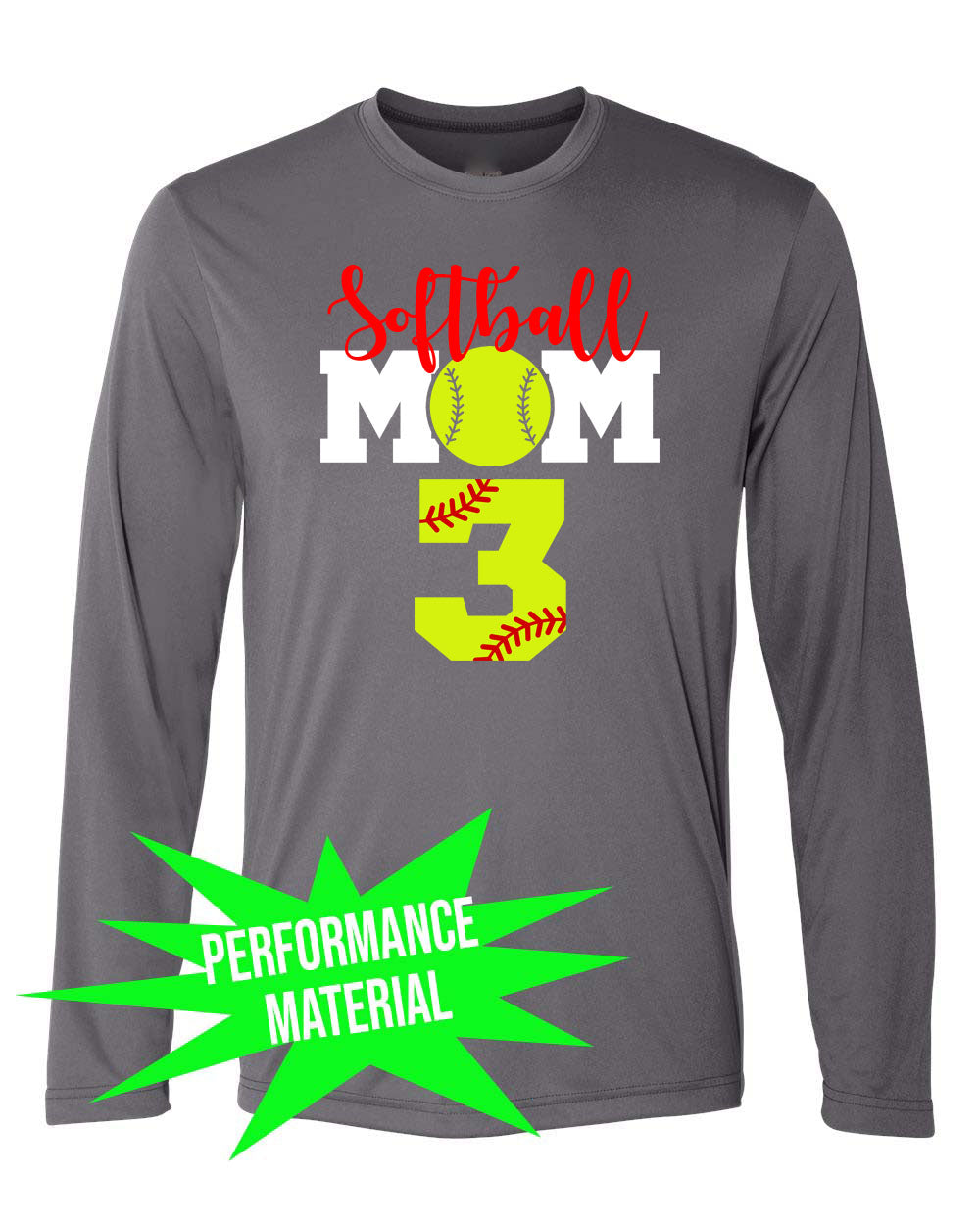 High Point Softball Performance Material Design 6 Long Sleeve Shirt