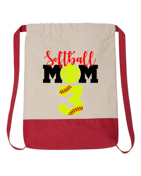 High Point Softball Design 6 Drawstring Bag