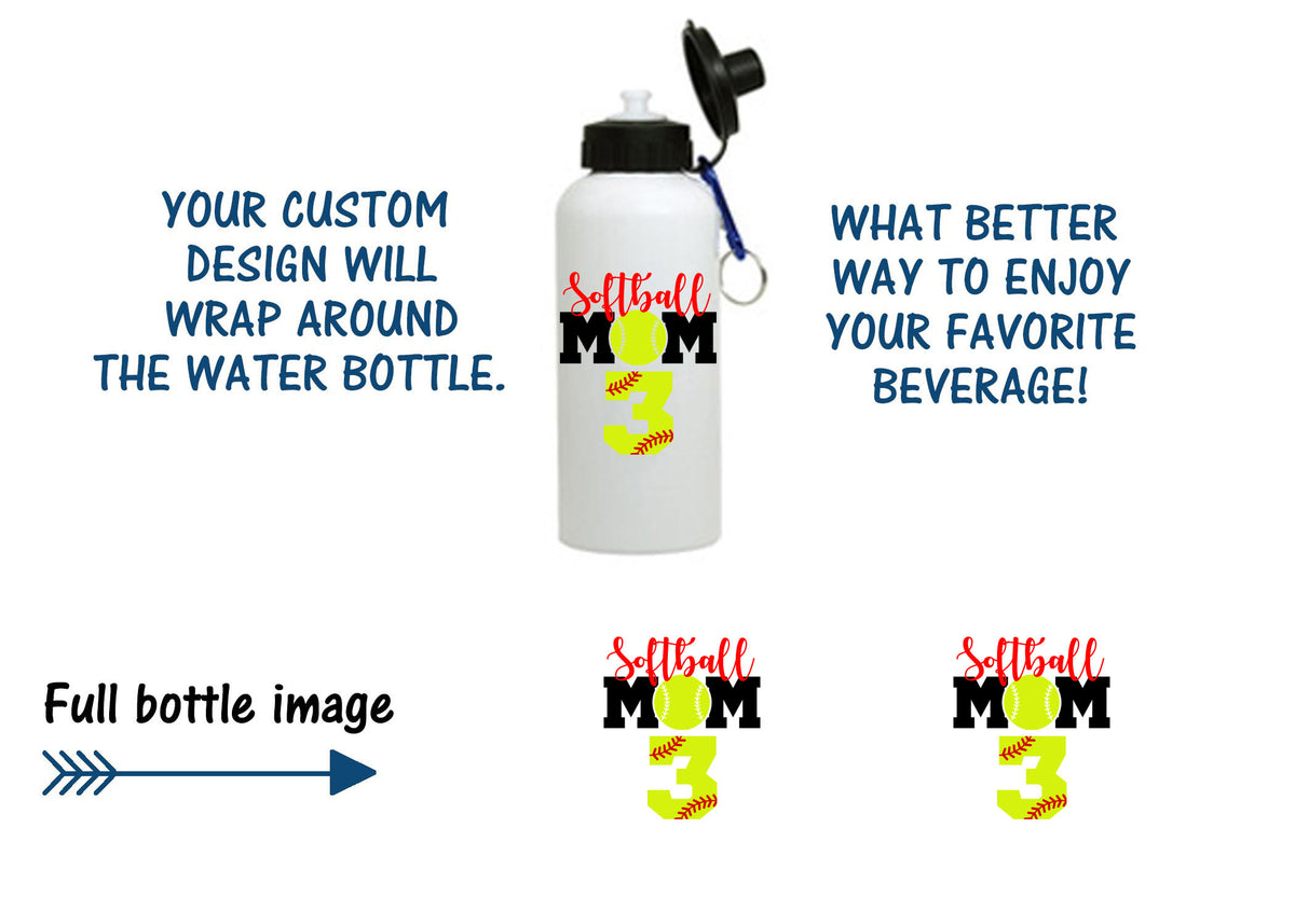 High Point Softball Design 6 Water Bottle